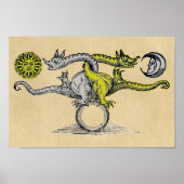 Magic Gold en Silver Dragons Poster (Voorkant)