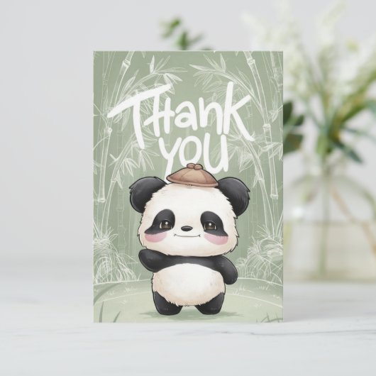 Magic Greeting Panda Bedankkaart (Staand voorkant)