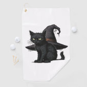 Magic Halloween Cat Classic T-shirt Golfhanddoek (Insitu)