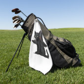 Magic Halloween Cat Classic T-shirt Golfhanddoek (Groen)