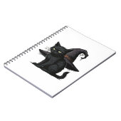 Magic Halloween Cat Classic T-shirt Notitieboek (Linkerzijde)