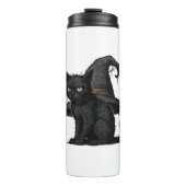 Magic Halloween Cat Classic T-shirt Thermosbeker (Voorkant)