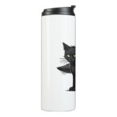 Magic Halloween Cat Classic T-shirt Thermosbeker (Gedraaid links)