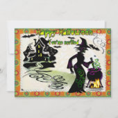 Magic Halloween Witch Kaart (Voorkant)