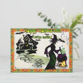 Magic Halloween Witch Kaart (Staand voorkant)