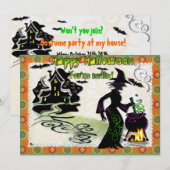 Magic Halloween Witch Kaart (Voorkant / Achterkant)