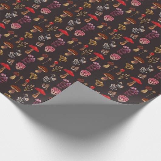 Magic Hand Crafted Mushroom Patroon Cadeaupapier (Hoek)