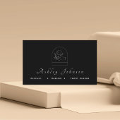 Magic Hand Moon Psychic Tarot Reader Medium Black Visitekaartje