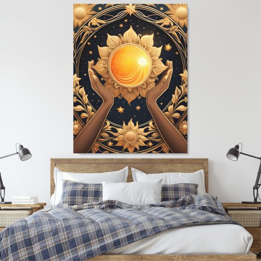 Magic Handen Tarot schilderij Canvas Afdruk (Insitu (Slaapkamer))