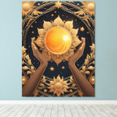 Magic Handen Tarot schilderij Canvas Afdruk (Insitu (Houten vloer))