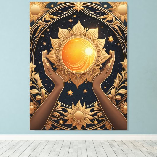 Magic Handen Tarot schilderij Canvas Afdruk (Insitu (Houten vloer))