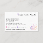 Magic Hands Massage Therapist Esoteric Business Ca Visitekaartje (Achterkant)
