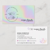 Magic Hands Massage Therapist Esoteric Business Ca Visitekaartje (Voorkant / Achterkant)