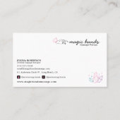Magic Hands Massage Therapist Esoteric Business Ca Visitekaartje (Achterkant)