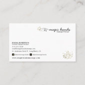 Magic Hands Massage Therapist Esoteric Visitekaartje (Achterkant)