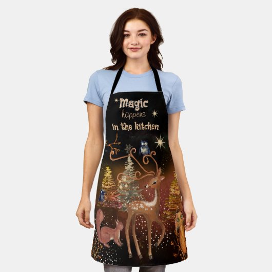 Magic Happens in the Kitchen- Whimsical Christmas  Schort (Gedragen)