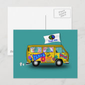 Magic Hippie Van Briefkaart (Voorkant / Achterkant)