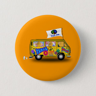 Magic Hippie Van Ronde Button 5,7 Cm
