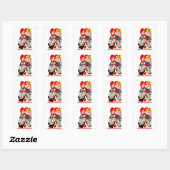Magic Honey Bunny Vierkante Sticker (Vel)
