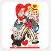 Magic Honey Bunny Vierkante Sticker (Voorkant)