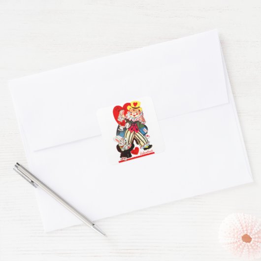Magic Honey Bunny Vierkante Sticker (Envelop)