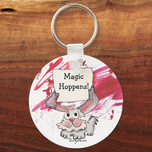 Magic Hoppens Cute Personalized Keychains Sleutelhanger (Voorkant)