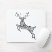 Magic Horned Deer with Birds Doodle Muismat (Met muis)