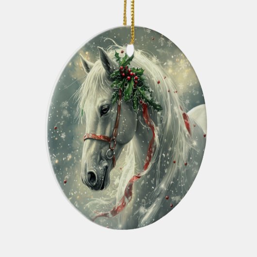 Magic Horse Kerst Ornament - Keramisch op maat (Rechts)