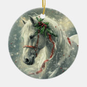 Magic Horse Kerst Ornament - Keramisch op maat (Voorkant)