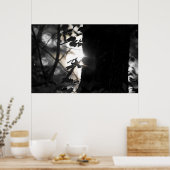 Magic Hour Sunrise tussen de bomen Poster (Keuken)
