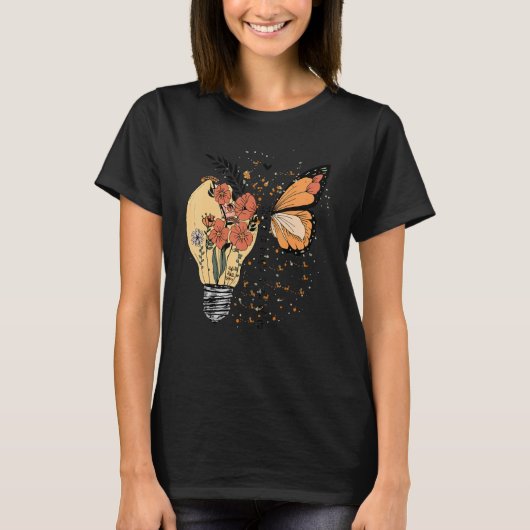 Magic In All Of Us Butterfly Flower Bulb Mental He T-shirt (Voorkant)