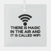 MAGIC IN DE LUCHT IS WIFI GLAS ORNAMENT (Voorkant)