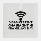 MAGIC IN DE LUCHT IS WIFI GLAS ORNAMENT (Achterkant)