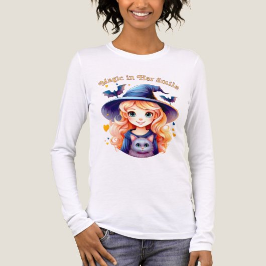 Magic in Her Smile – Women’s Halloween T-Shirt (Voorkant volledig)