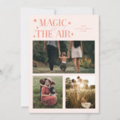 Magic In The Air Multi Photo Peach Feestdagenkaart (Voorkant)