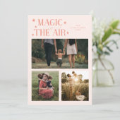 Magic In The Air Multi Photo Peach Feestdagenkaart (Staand voorkant)