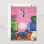 Magic Insect Butterfly Transformation Illustration Briefkaart (Voorkant / Achterkant)