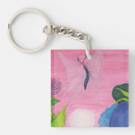Magic Insect Butterfly Transformation Illustration Sleutelhanger