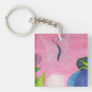 Magic Insect Butterfly Transformation Illustration Sleutelhanger