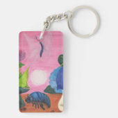 Magic Insect Butterfly Transformation Illustration Sleutelhanger (achterkant)