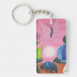 Magic Insect Butterfly Transformation Illustration Sleutelhanger