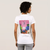 Magic Insect Butterfly Transformation Illustration T-shirt (Achterkant volledig)