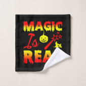 Magic is echt een halloween pomkin witch bad handdoek (Wasdoekje)