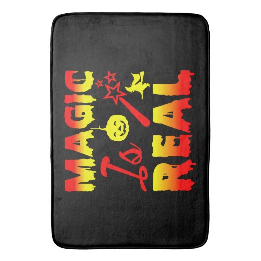 Magic is echt een halloween pomkin witch badmat (Voorkant Verticaal)
