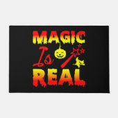 Magic is echt een halloween pomkin witch deurmat (Voorkant)