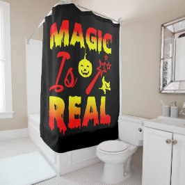 Magic is echt een halloween pomkin witch douchegordijn