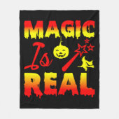 Magic is echt een halloween pomkin witch fleece deken (Voorkant)