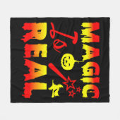 Magic is echt een halloween pomkin witch fleece deken (Voorkant (Horizontaal))