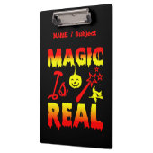 Magic is echt een halloween pomkin witch klembord (Links)