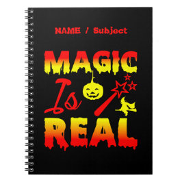 Magic is echt een halloween pomkin witch notitieboek